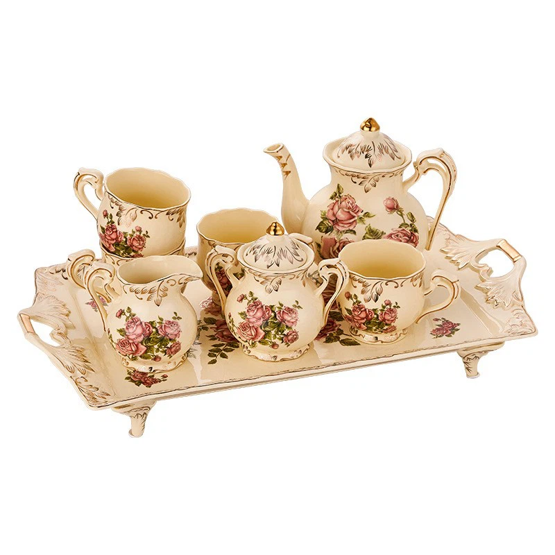 European Style Ceramic Coffee Pot Set
